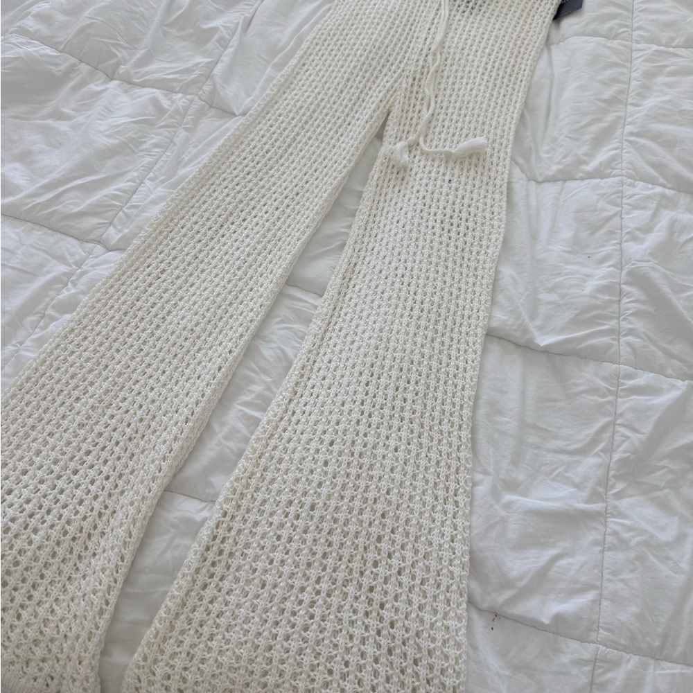 White crochet pant